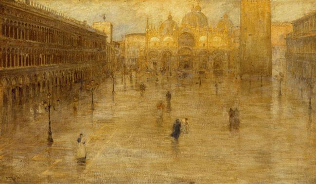Pietro Fragiacomo Die Piazza San Marco oil painting image